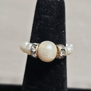 Magnehealth Magnetic Therapy Pearl Stretch Ring Size XS 5/6